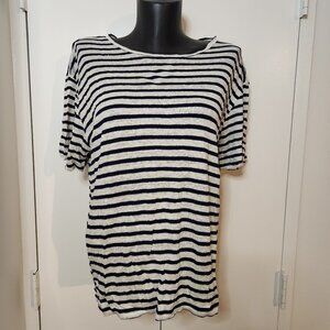 Jacob Holsten Black and white striped tee size Lg